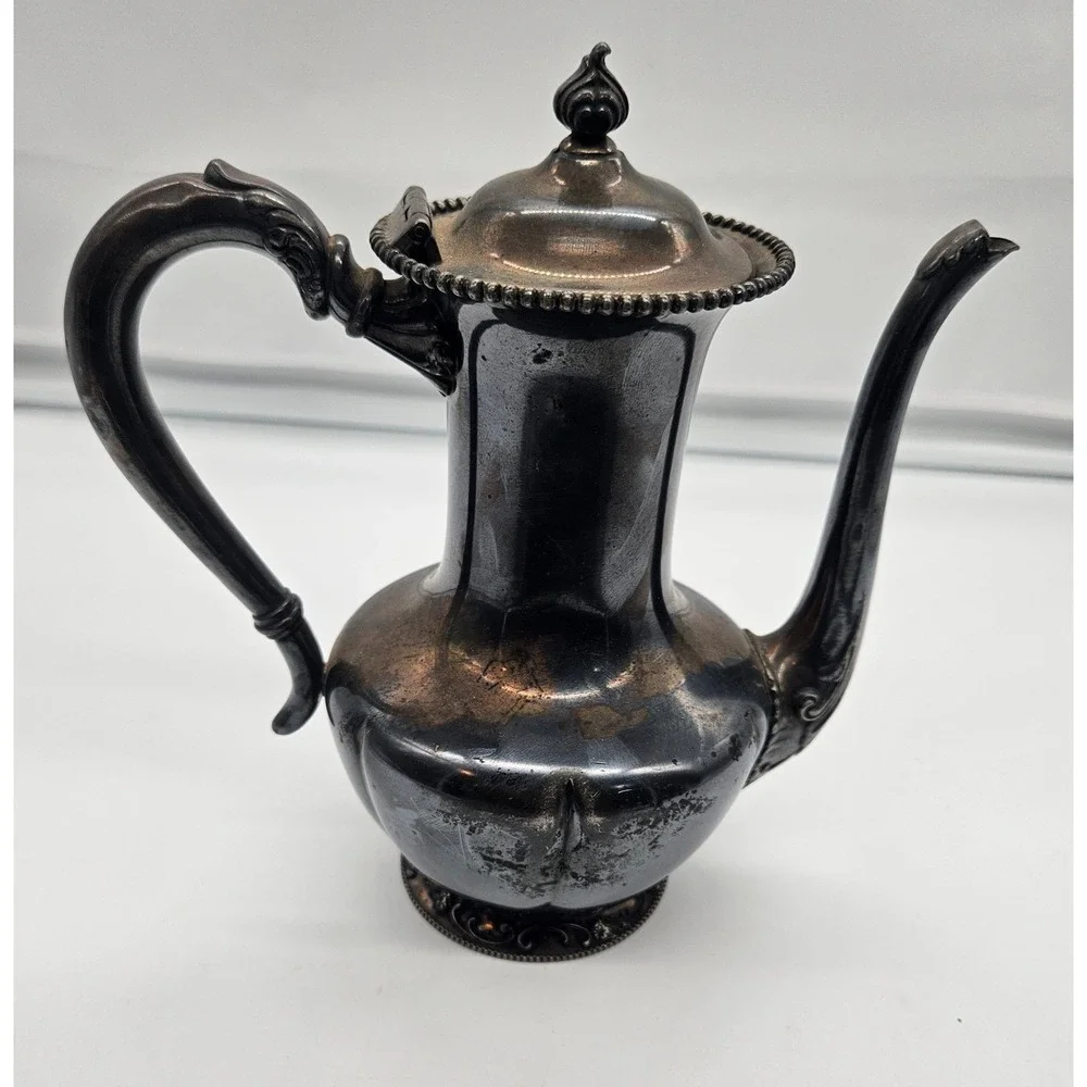 Hartford Sterling Co Quadruple Plated Silver Antique Teapot 11000 Victorian